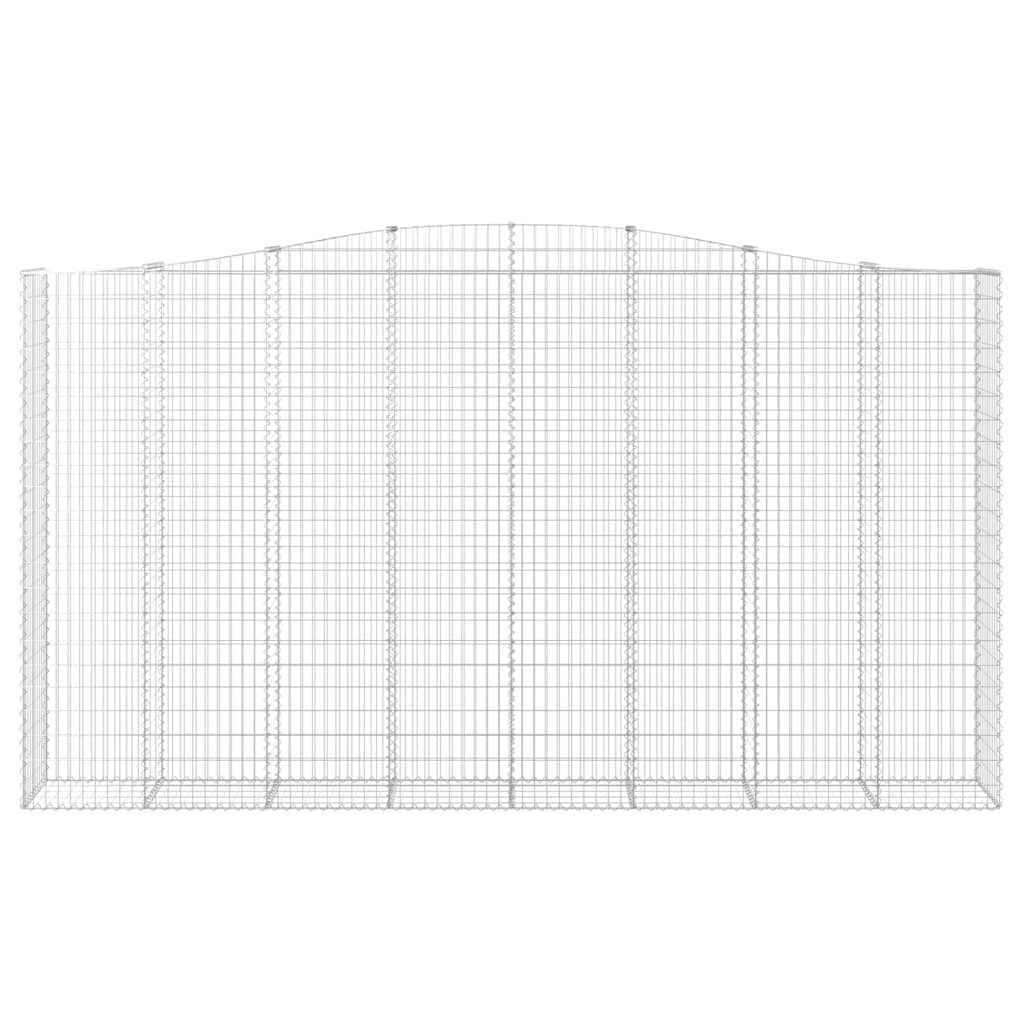 4 db íves horganyzott vas gabion kosár 400x50x220/240 cm 4