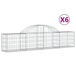 6 db íves horganyzott vas gabion kosár 200x30x40/60 cm 2