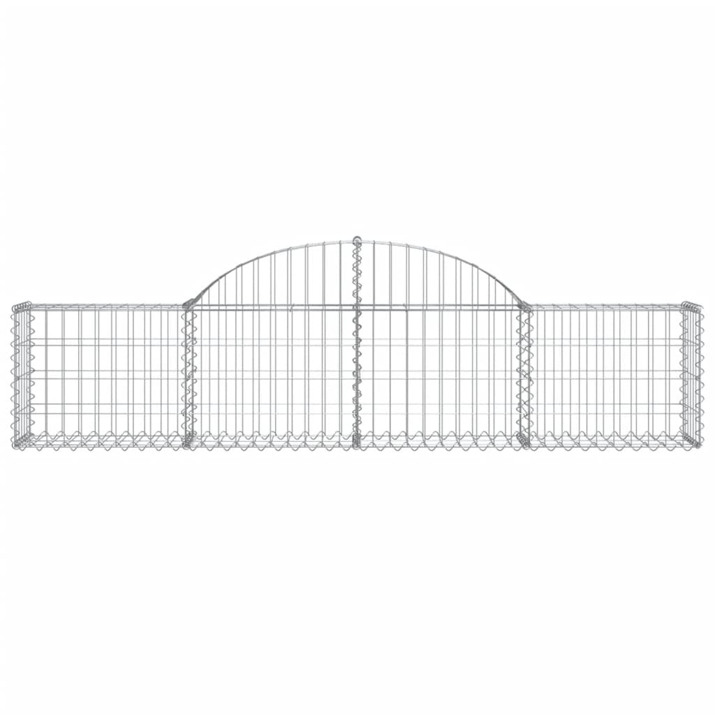 6 db íves horganyzott vas gabion kosár 200x30x40/60 cm 4