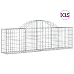 15 db íves horganyzott vas gabion kosár 200x30x60/80 cm 2