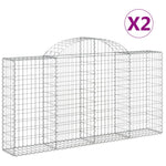 2 db íves horganyzott vas gabion kosár 200x30x100/120 cm 2