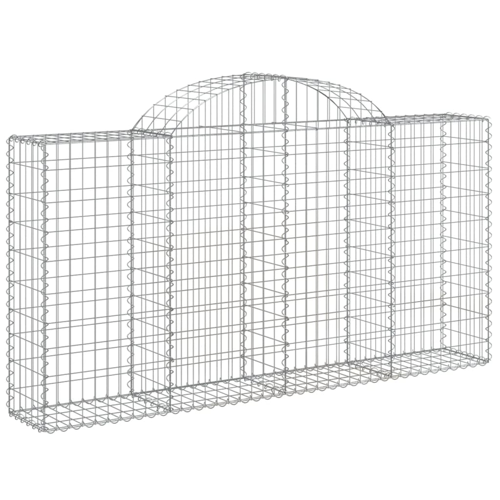 6 db íves horganyzott vas gabion kosár 200x30x100/120 cm 3