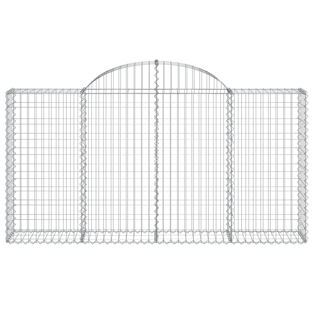 6 db íves horganyzott vas gabion kosár 200x30x100/120 cm 4