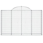 8 db íves horganyzott vas gabion kosár 200x30x120/140 cm 4