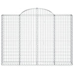 2 db íves horganyzott vas gabion kosár 200x30x140/160 cm 4