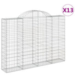 13 db íves horganyzott vas gabion kosár 200x30x140/160 cm 2