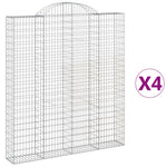 4 db íves horganyzott vas gabion kosár 200x30x220/240 cm 2