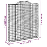4 db íves horganyzott vas gabion kosár 200x30x220/240 cm 6