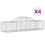 4 db íves horganyzott vas gabion kosár 200x50x40/60 cm 2