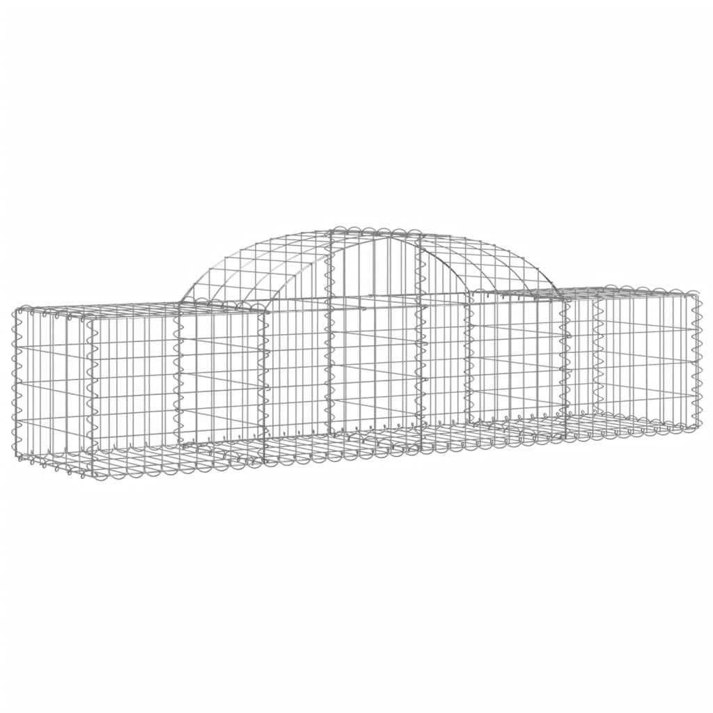 4 db íves horganyzott vas gabion kosár 200x50x40/60 cm 3