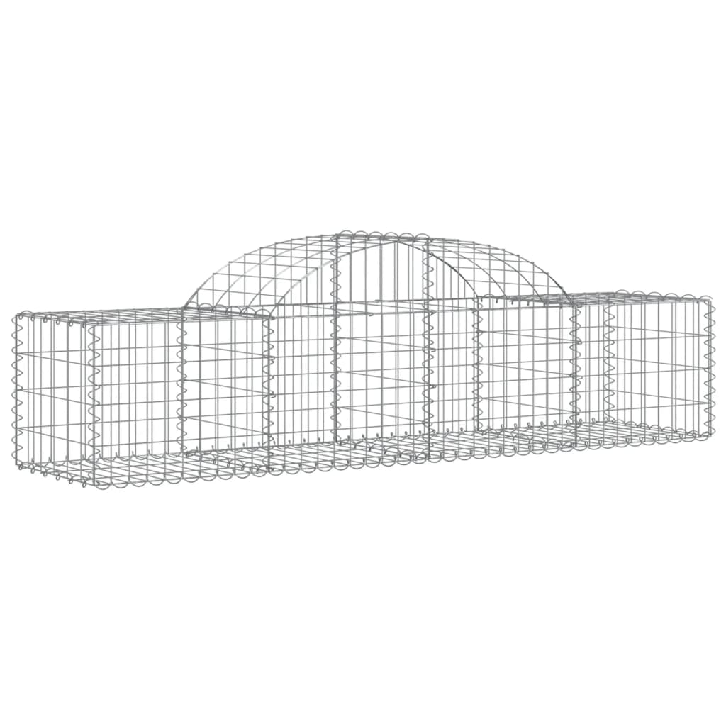 6 db íves horganyzott vas gabion kosár 200x50x40/60 cm 3