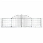 6 db íves horganyzott vas gabion kosár 200x50x40/60 cm 4