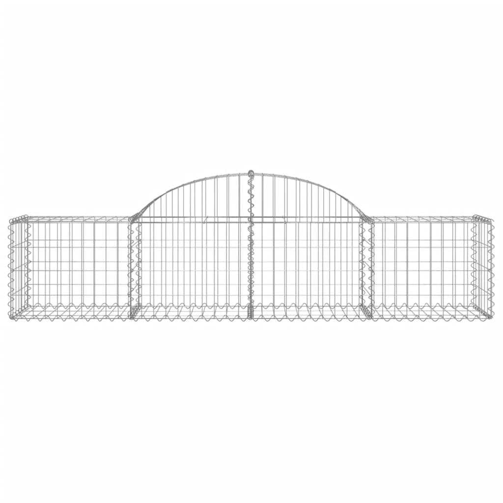6 db íves horganyzott vas gabion kosár 200x50x40/60 cm 4