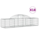 18 db íves horganyzott vas gabion kosár 200x50x40/60 cm 2
