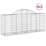 11 db íves horganyzott vas gabion kosár 200x50x80/100 cm 2