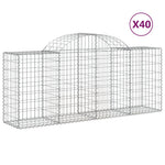 40 db íves horganyzott vas gabion kosár 200x50x80/100 cm 2