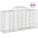 25 db íves horganyzott vas gabion kosár 200x50x100/120 cm 2