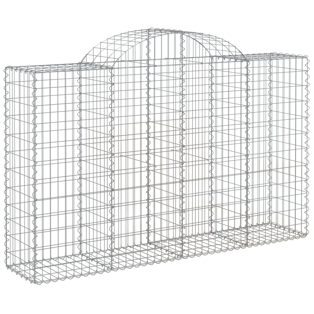 6 db íves horganyzott vas gabion kosár 200x50x120/140 cm 3