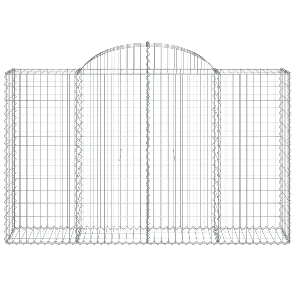 6 db íves horganyzott vas gabion kosár 200x50x120/140 cm 4
