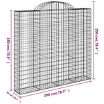 11 db íves horganyzott vas gabion kosár 200x50x180/200 cm 6