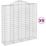 9 db íves horganyzott vas gabion kosár 200x50x200/220 cm 2