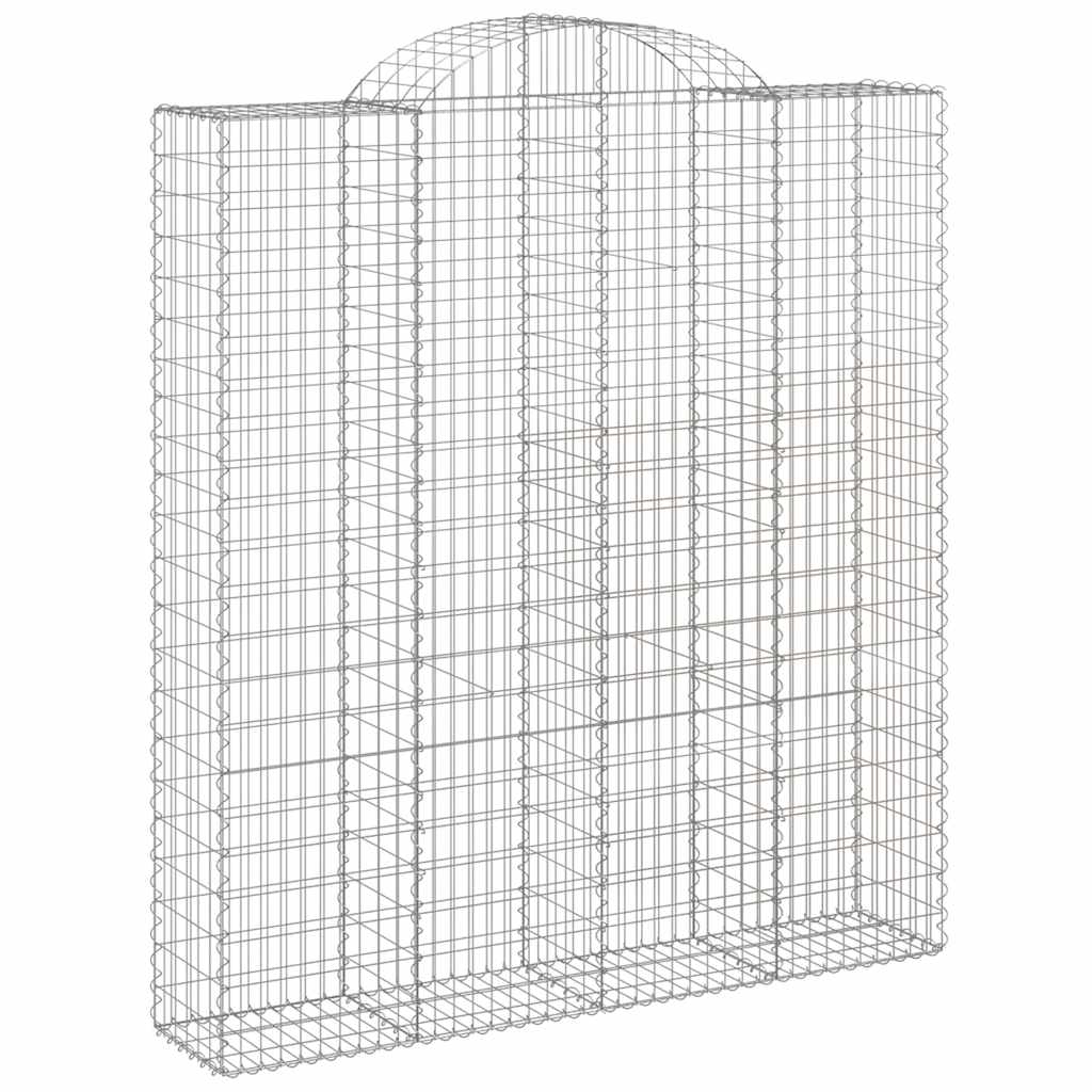 9 db íves horganyzott vas gabion kosár 200x50x220/240 cm 3