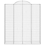 9 db íves horganyzott vas gabion kosár 200x50x220/240 cm 4