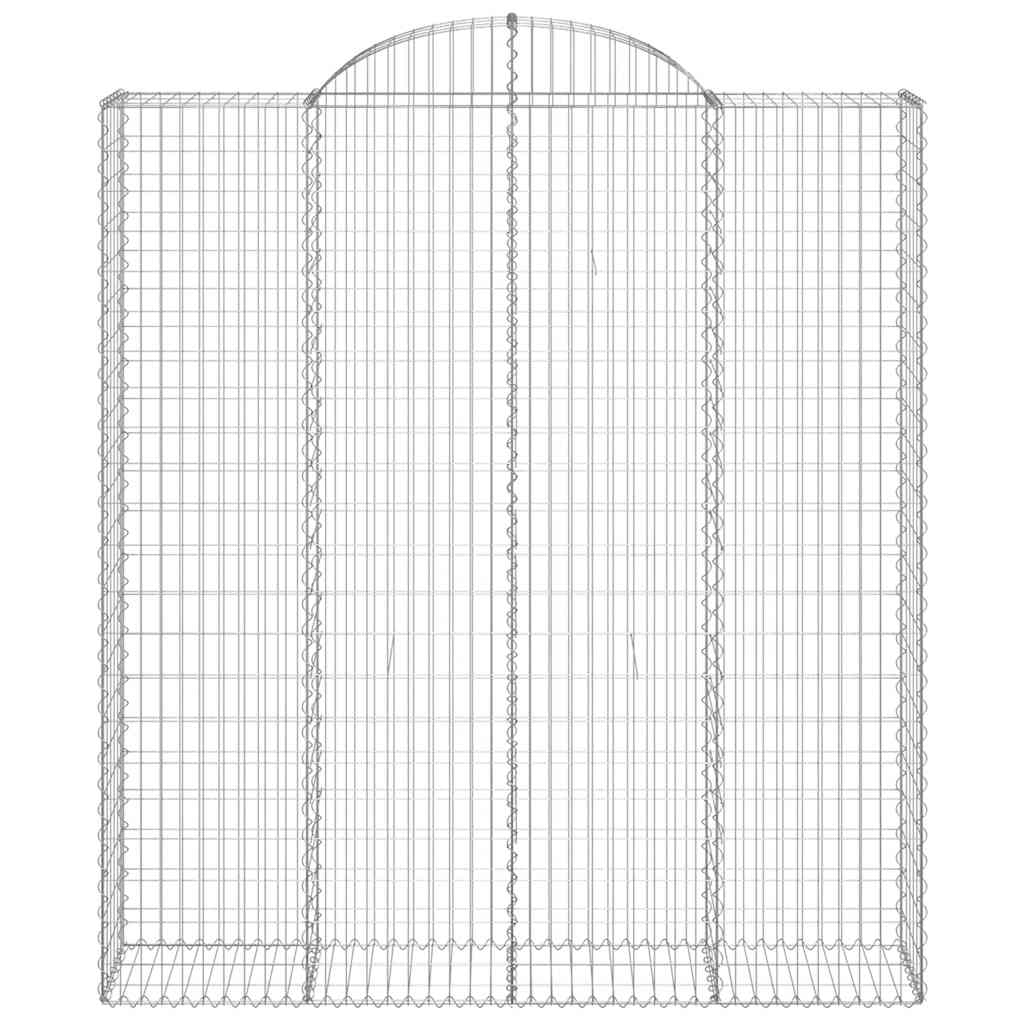 9 db íves horganyzott vas gabion kosár 200x50x220/240 cm 4