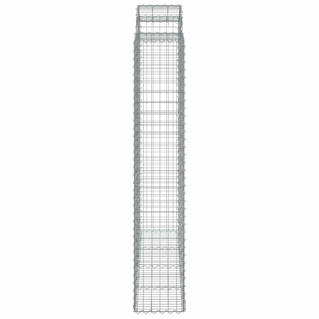 9 db íves horganyzott vas gabion kosár 200x50x220/240 cm 5