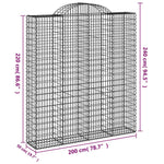 9 db íves horganyzott vas gabion kosár 200x50x220/240 cm 6