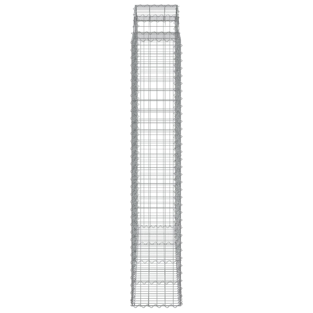 14 db íves horganyzott vas gabion kosár 200x50x220/240 cm 5