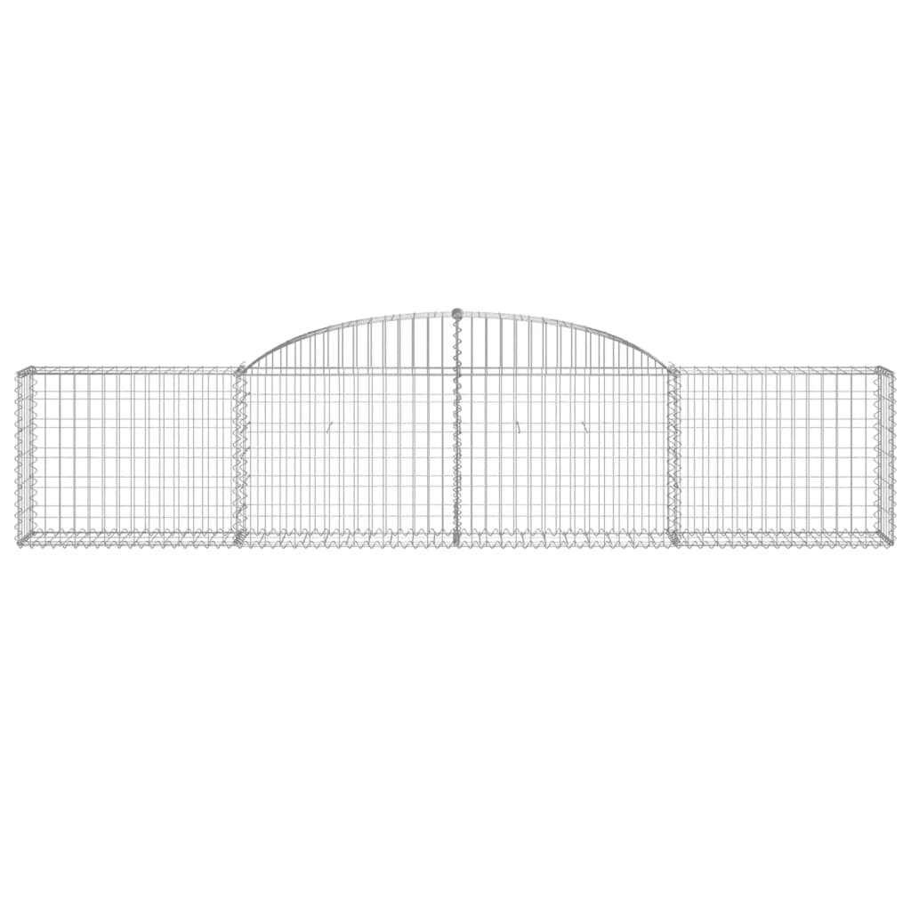 10 db íves horganyzott vas gabion kosár 300x30x60/80 cm 4