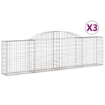 3 db íves horganyzott vas gabion kosár 300x30x80/100 cm 2