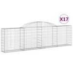 17 db íves horganyzott vas gabion kosár 300x30x80/100 cm 2