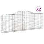 2 db íves horganyzott vas gabion kosár 300 x 30 x 100/120 cm 2