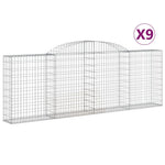 9 db íves horganyzott vas gabion kosár 300 x 30 x 100/120 cm 2