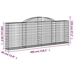 9 db íves horganyzott vas gabion kosár 300 x 30 x 100/120 cm 6