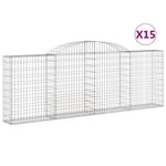 15 db íves horganyzott vas gabion kosár 300 x 30 x 100/120 cm 2