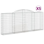 5 db íves horganyzott vas gabion kosár 300x30x120/140 cm 2