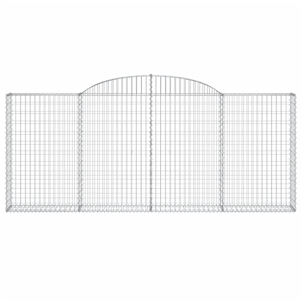 5 db íves horganyzott vas gabion kosár 300x30x120/140 cm 4