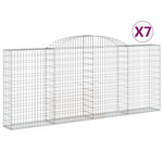 7 db íves horganyzott vas gabion kosár 300x30x120/140 cm 2