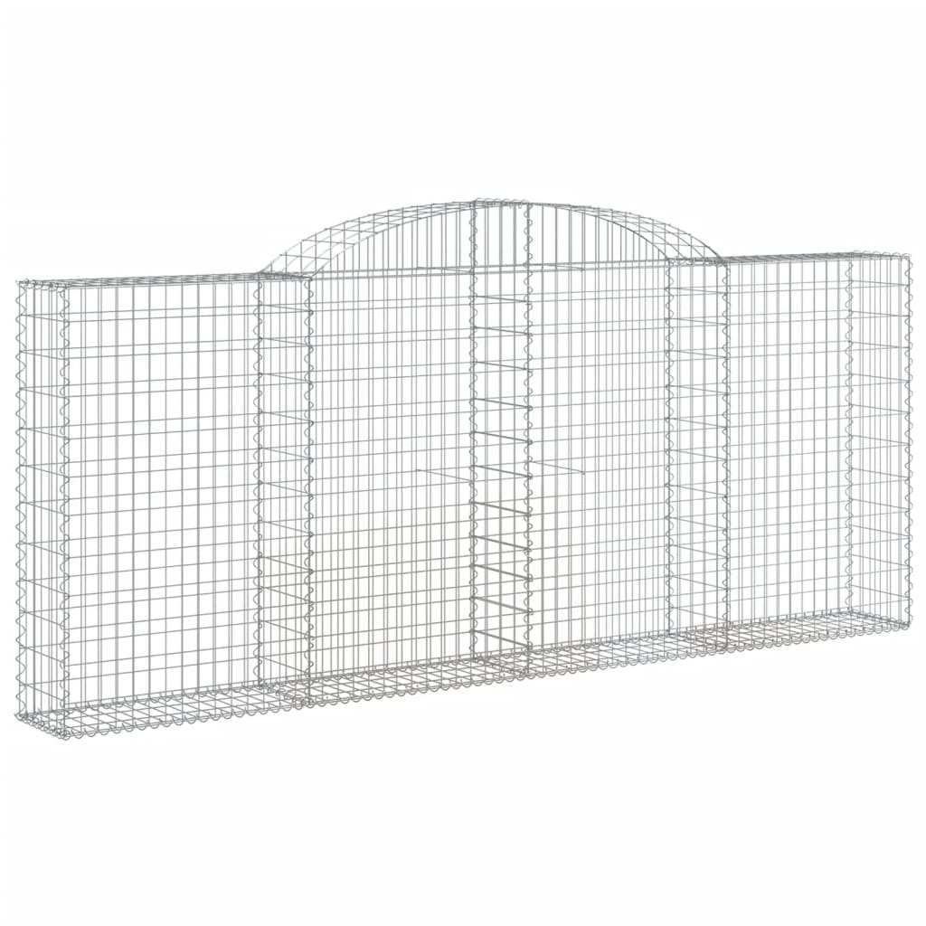 7 db íves horganyzott vas gabion kosár 300x30x120/140 cm 3