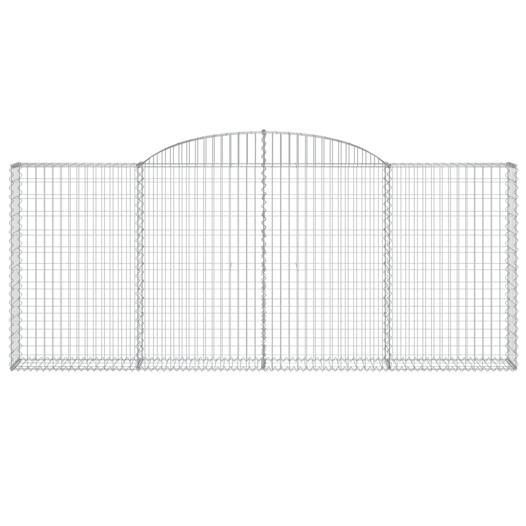 7 db íves horganyzott vas gabion kosár 300x30x120/140 cm 4