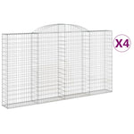 4 db íves horganyzott vas gabion kosár 300x30x160/180 cm 2