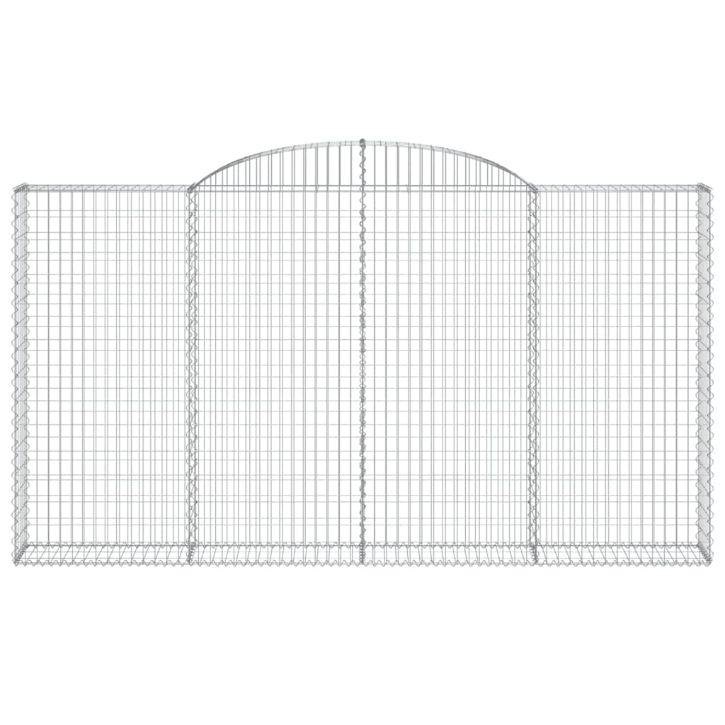 4 db íves horganyzott vas gabion kosár 300x30x160/180 cm 4