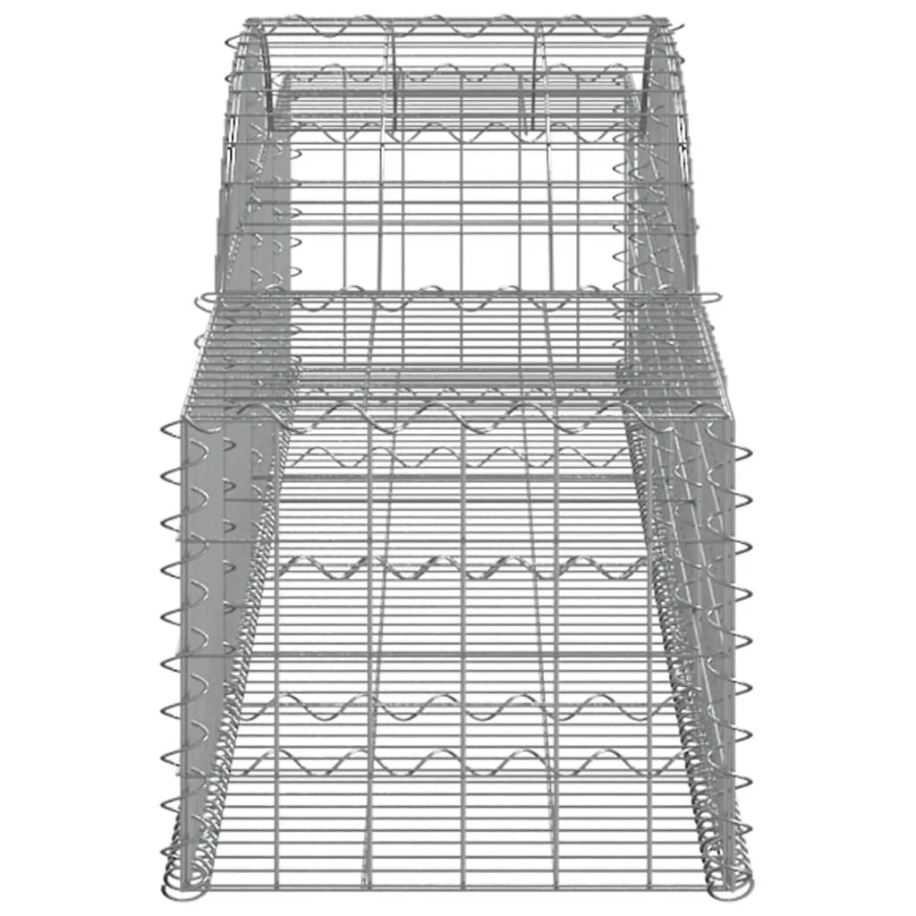5 db íves horganyzott vas gabion kosár 300x50x40/60 cm 5