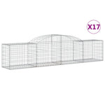 17 db íves horganyzott vas gabion kosár 300x50x60/80 cm 2