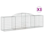 3 db íves horganyzott vas gabion kosár 300x50x80/100 cm 2