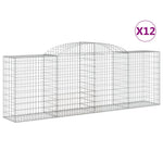 12 db íves horganyzott vas gabion kosár 300 x 50 x 100/120 cm 2