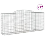 17 db íves horganyzott vas gabion kosár 300x50x120/140 cm 2